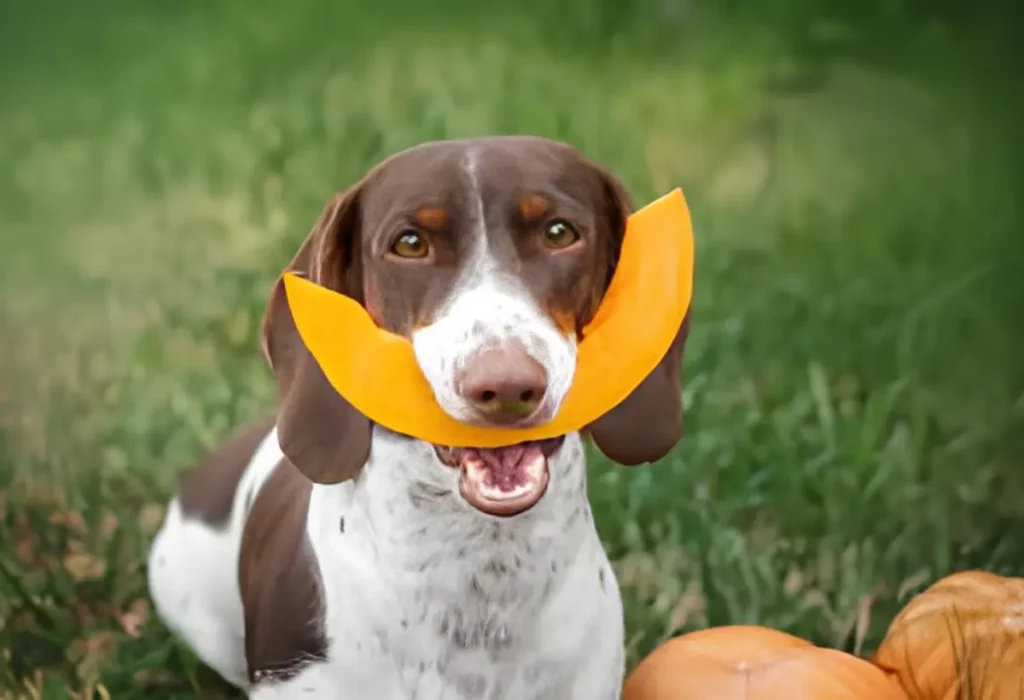 Frutas e vegetais para cachorros.