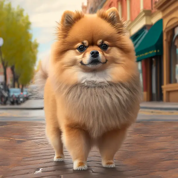 lulu da pomerânia laranja e branco narua