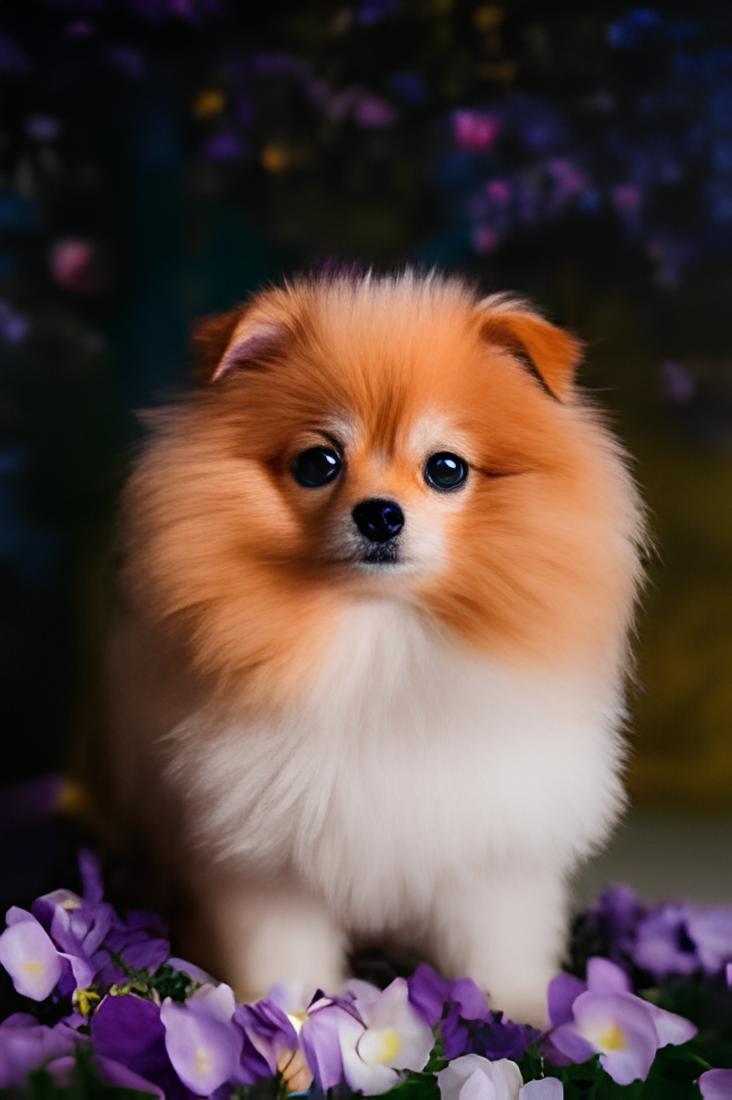 um cão da raça lulu da pomerânia.
