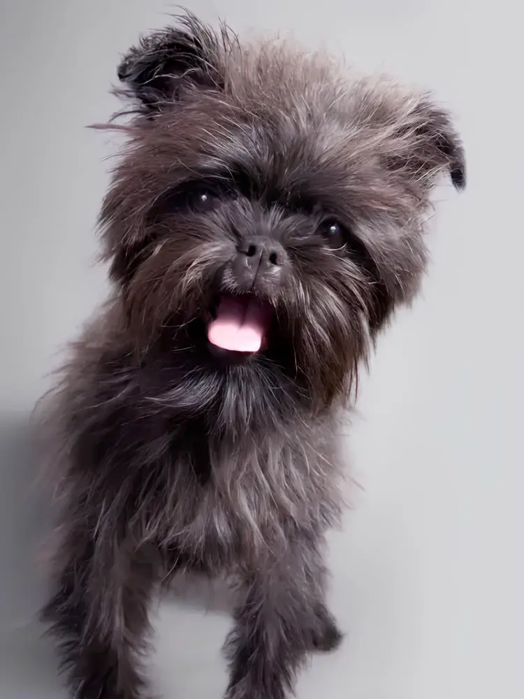 um cão filhote da raça affenpinsher