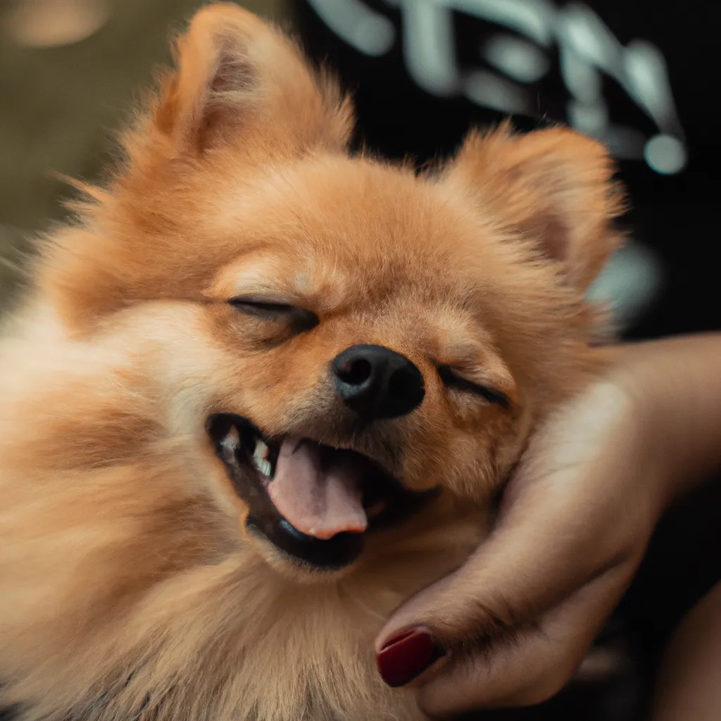 um cachorro da raça lulu da pomerânia feliz.