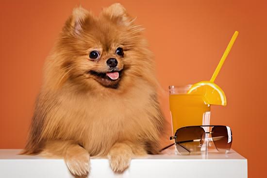 um cão da raça lulu d apomerânia que estava com soluço por causa da alimentação rápida.