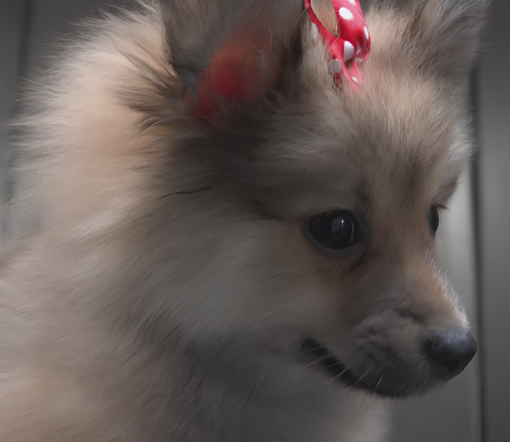 um cão da raça lulu da pomerânia com dores lombar.