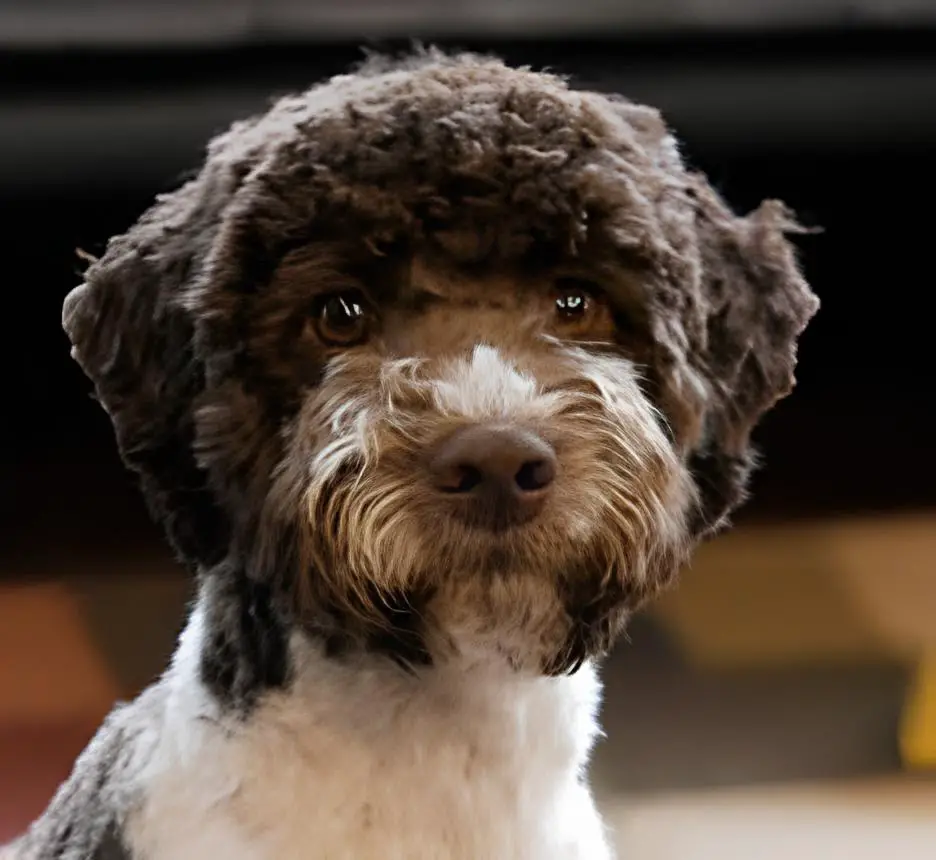 um cão da raça lagotto romagnolo.
