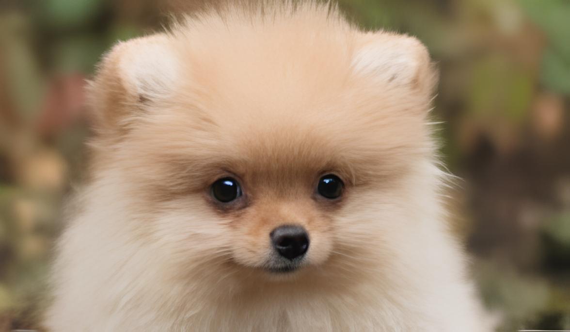 um cão da raça lulu da pomerânia com estresse.