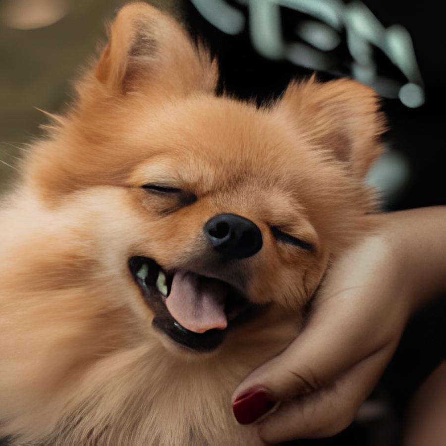 um cão da raça lulu da pomerânai feliz por ter tomado vitamina 