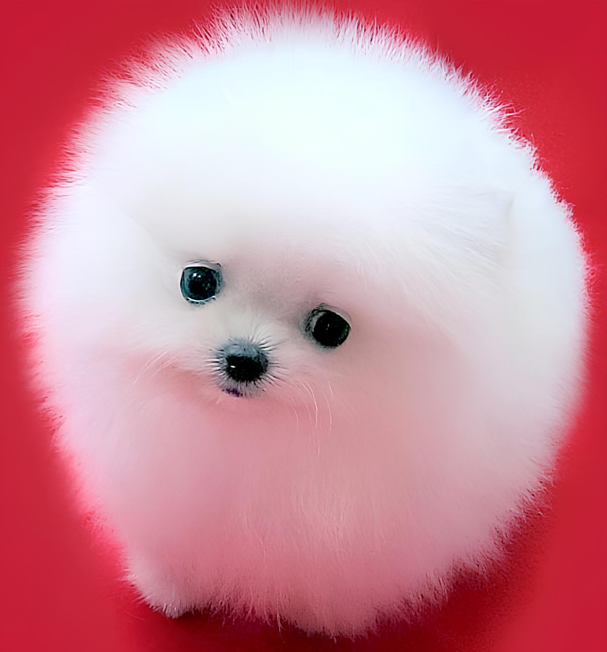 um cão da raça lulu da pomerânia.