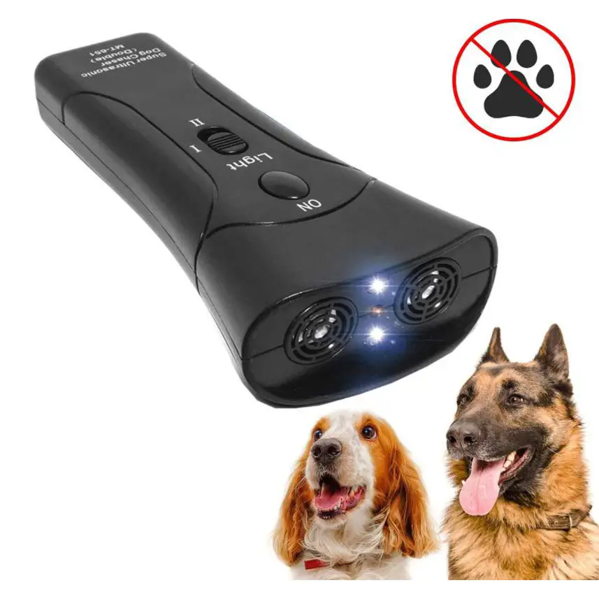 dois cães e um aparelho antilatido