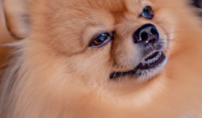 um lulu da pomerânia com sintomas de conjutivite canina