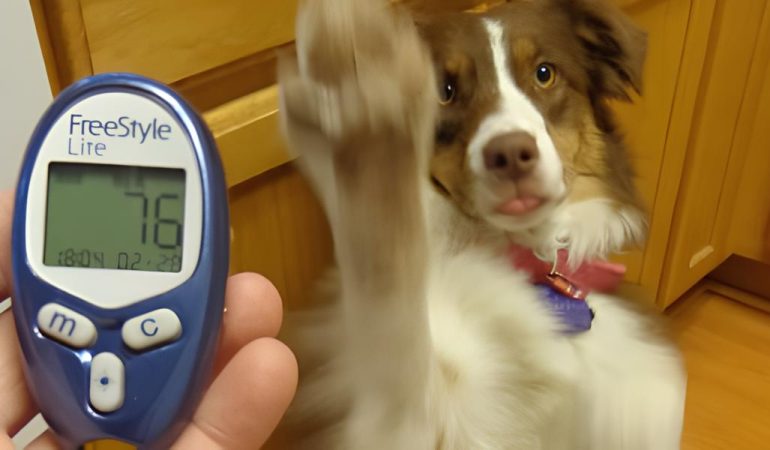 um cachorro com problemas de hipoglicemia