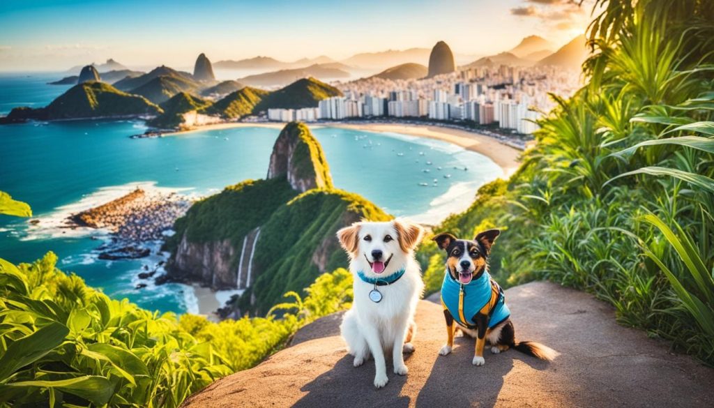 Dois cachorros fazendo Trilhas Pet-Friendly.