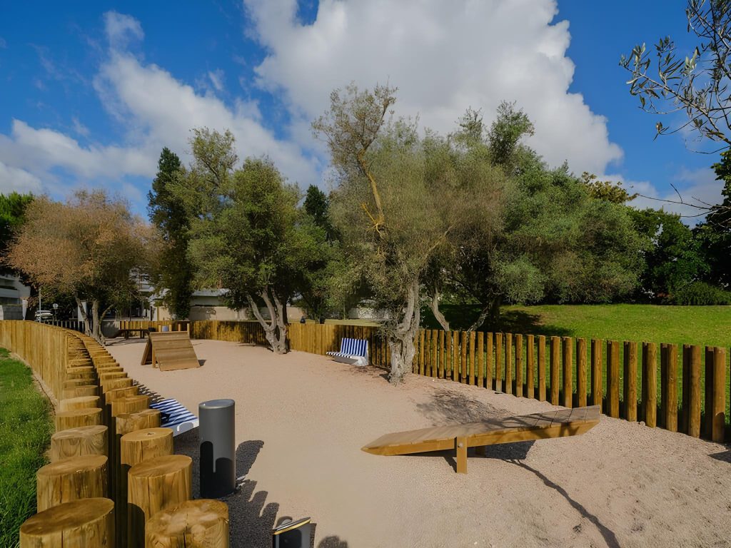 um parque canino em Lisboa.