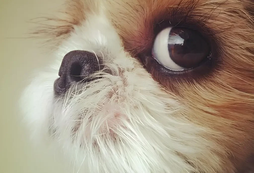 Um cachorro da raça Shih Tzu.