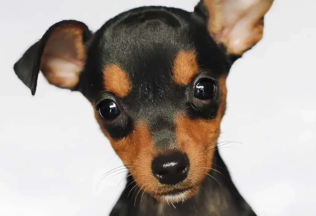 Cachorro da raça pinscher.