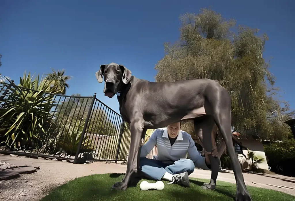 O maior cachorro do mundo da raça Dogue Alemão.