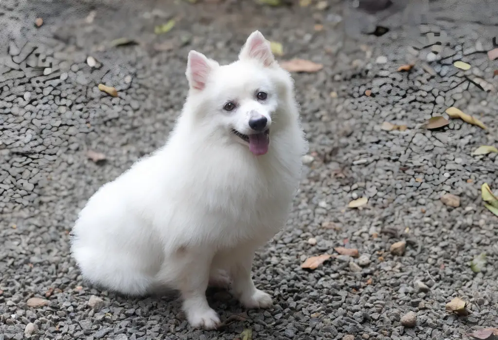 Um cachorro da raça Spitz Indiano