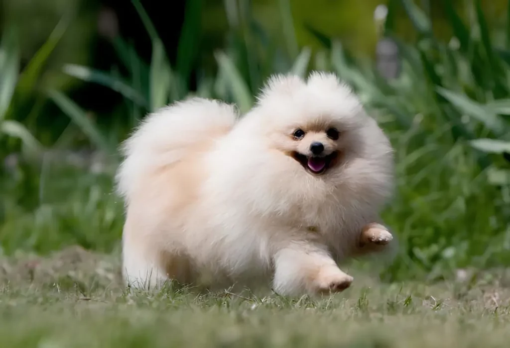 Cachorro da raça Lulu da Pomerânia.
