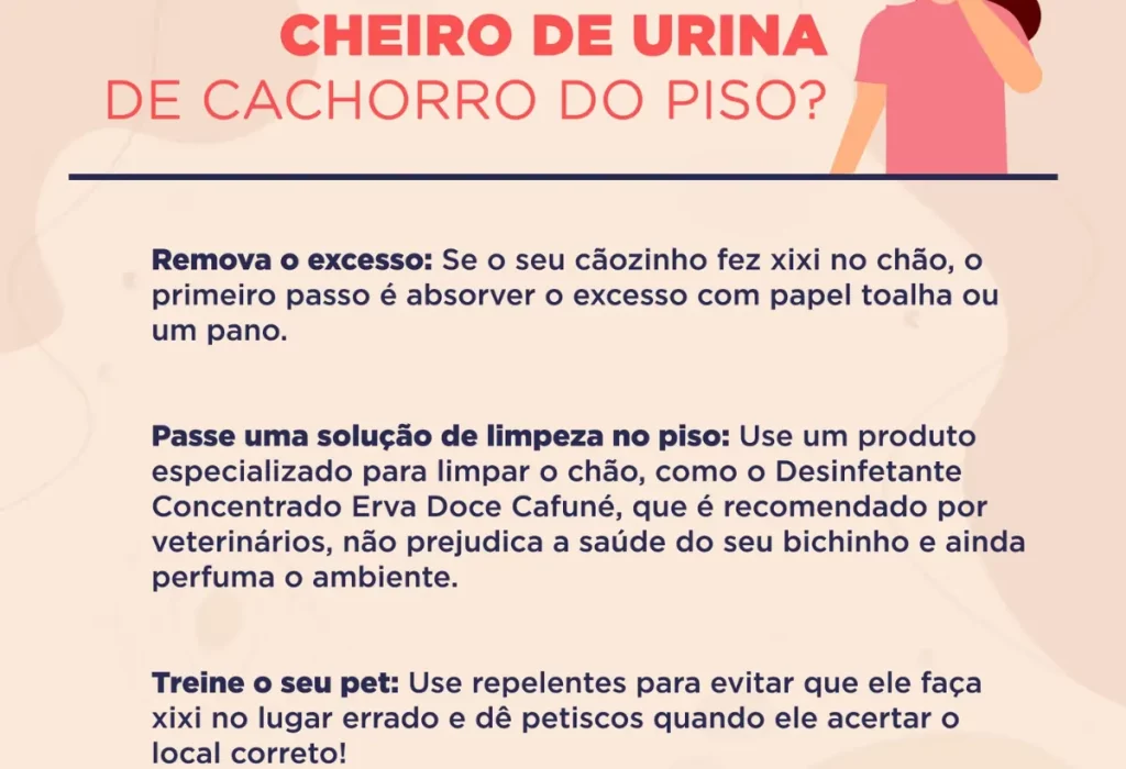 dica para limpeza de urina de cachorro.