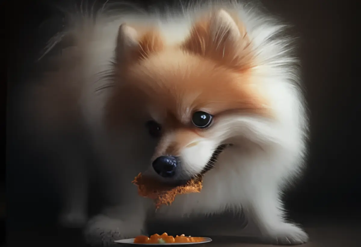 um cachorro da raça lulu da pomerânia.