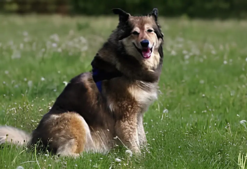 um cachorro com calor em clima tropical.