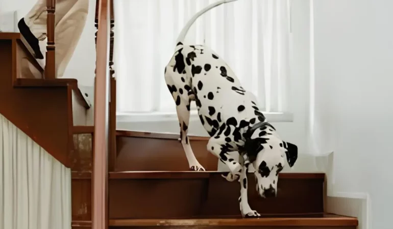 supervisão de um cachorro em um ambiente desconhecido.