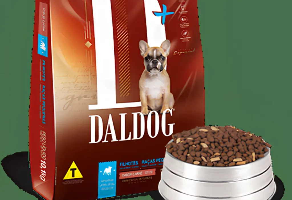 Um pacote de ração daldog.
