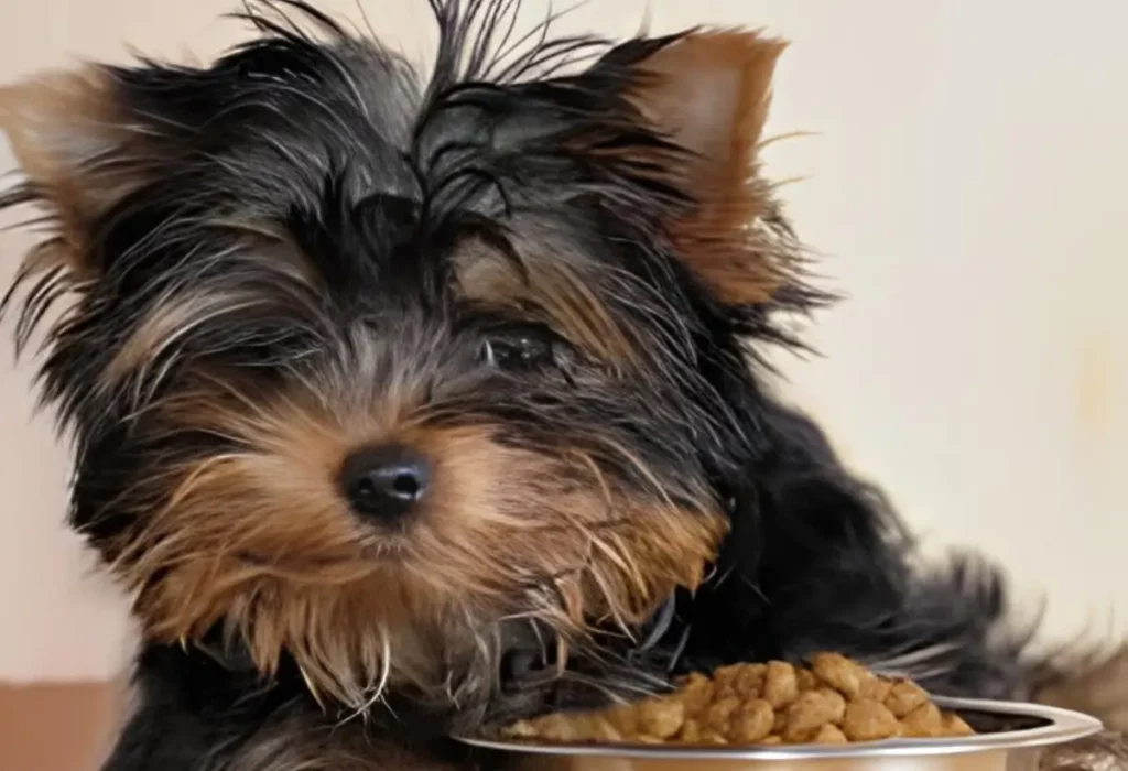 Um cachorro filhote.