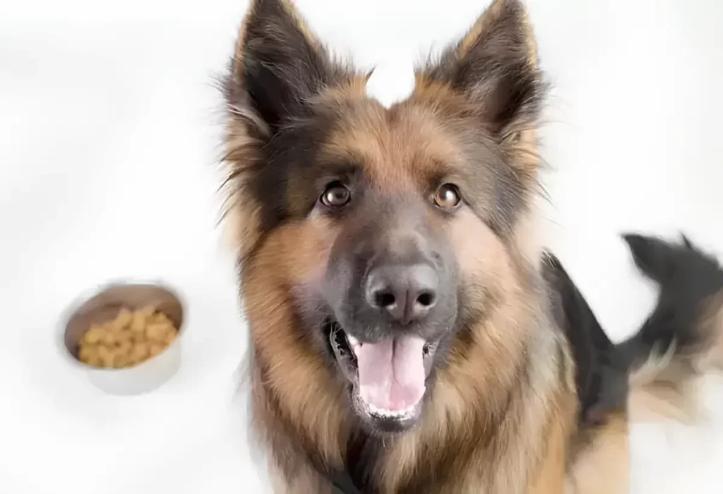 Um cachorro que sofre de alergia de pele.