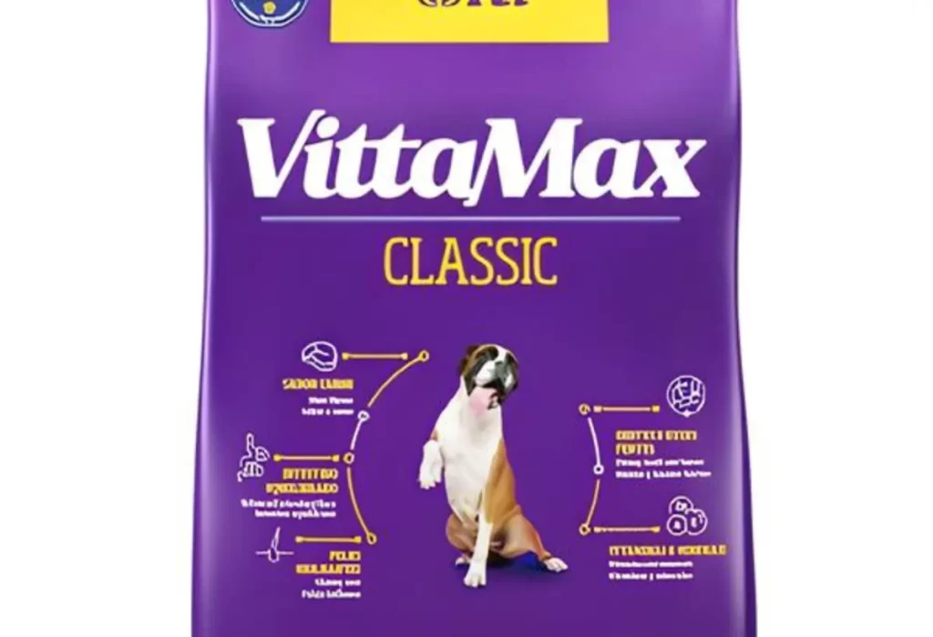 Um pacote de Ração VittaMax Classic Premium Cães Adultos Carne.