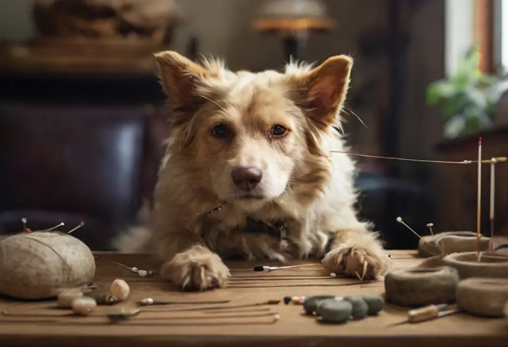 m cachorro e a sua frente inhame.