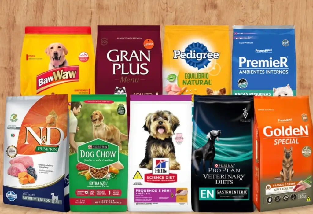 Rações para cães de porte grande.